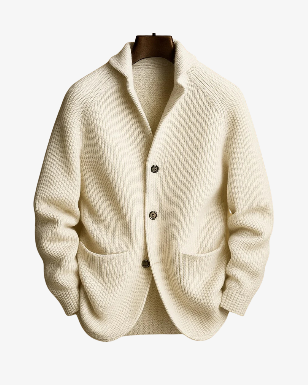 James | Tailored Button-Front Knit Cardigan