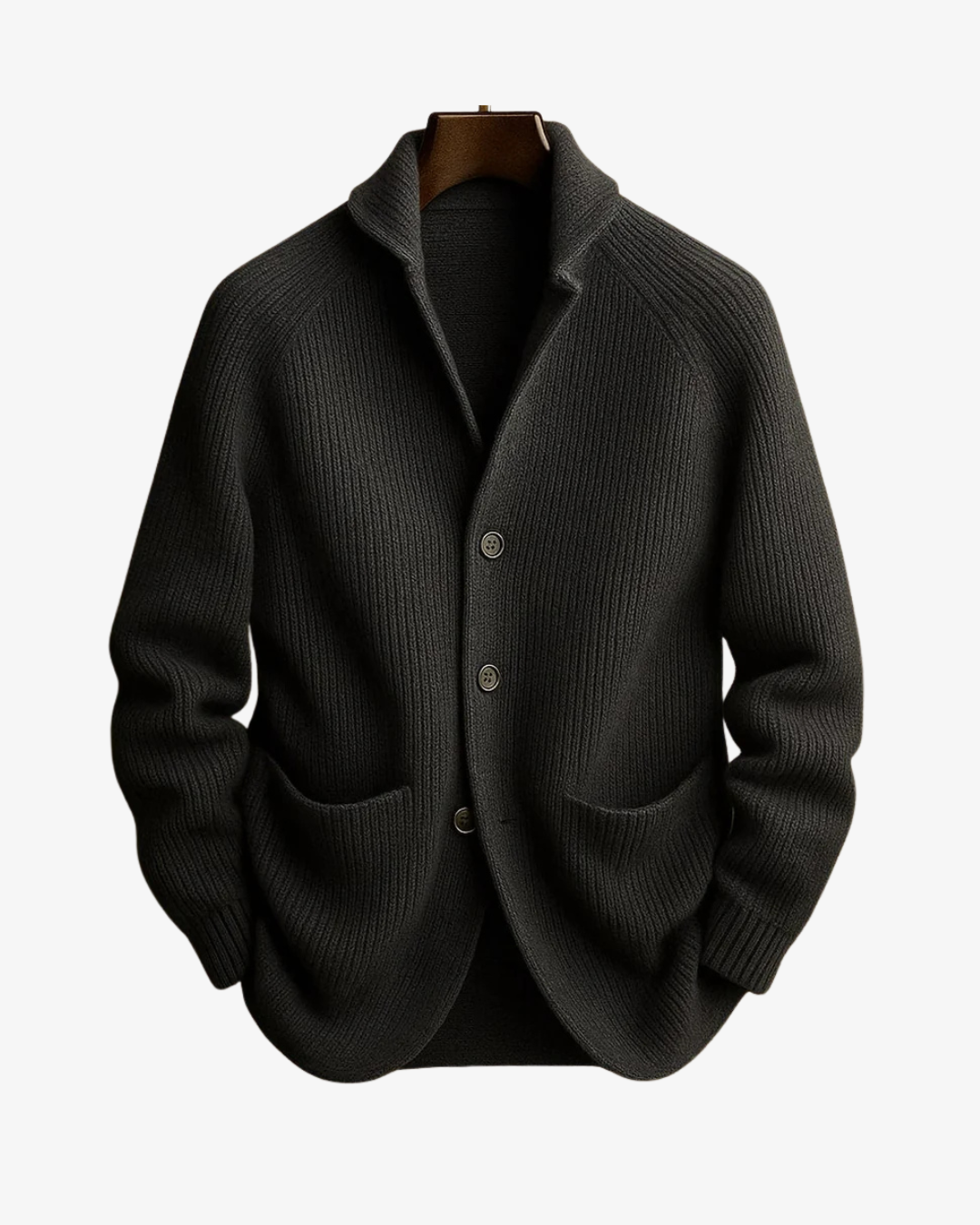 James | Tailored Button-Front Knit Cardigan