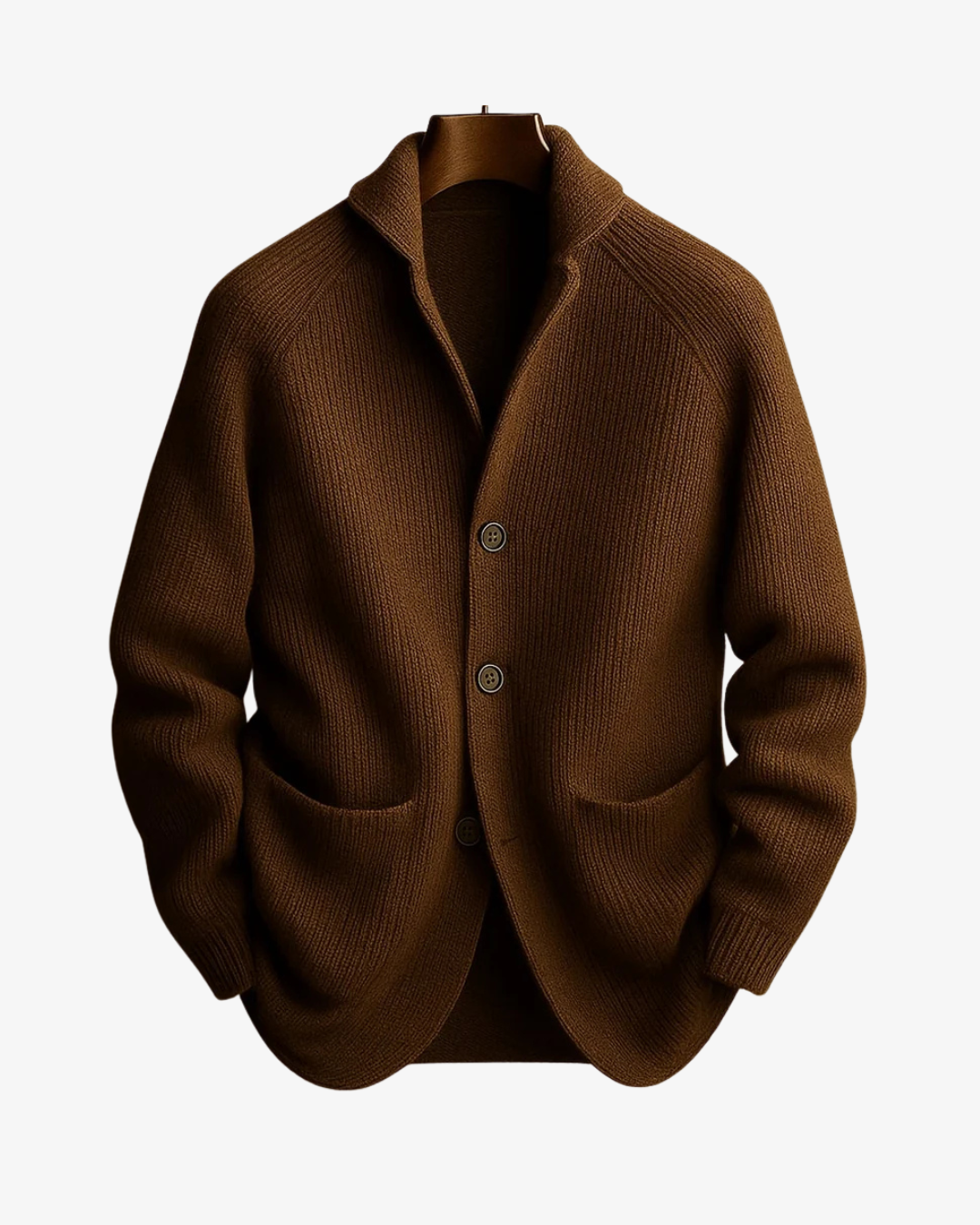 James | Tailored Button-Front Knit Cardigan