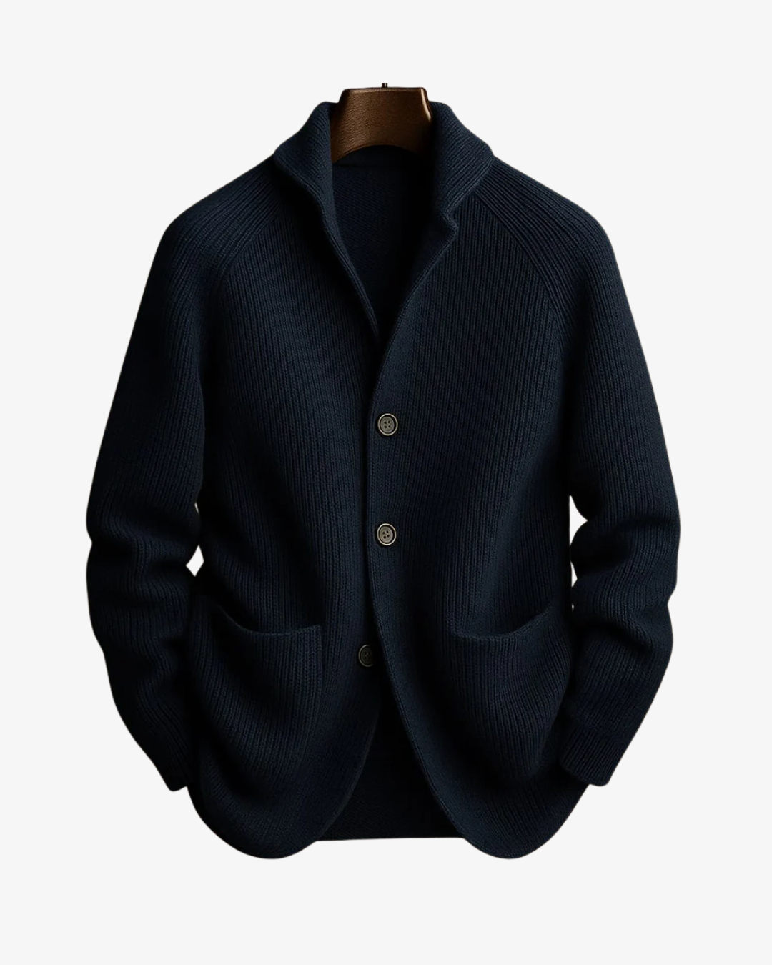 James | Tailored Button-Front Knit Cardigan