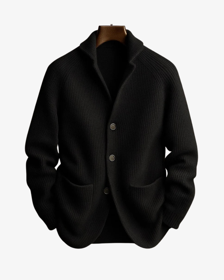 James | Tailored Button-Front Knit Cardigan