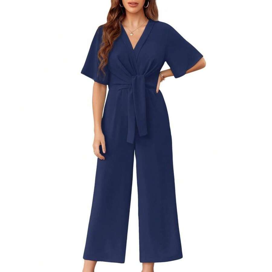 Gabriella | Elegant Summer Tie Knot Jumpsuit