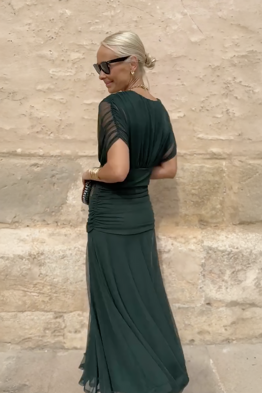 Ella | Elegant V-neck Fantasy Party Maxi Dress