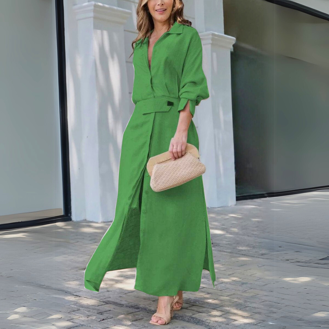 Jeanette | Elegant Maxi Dress with V-Neck