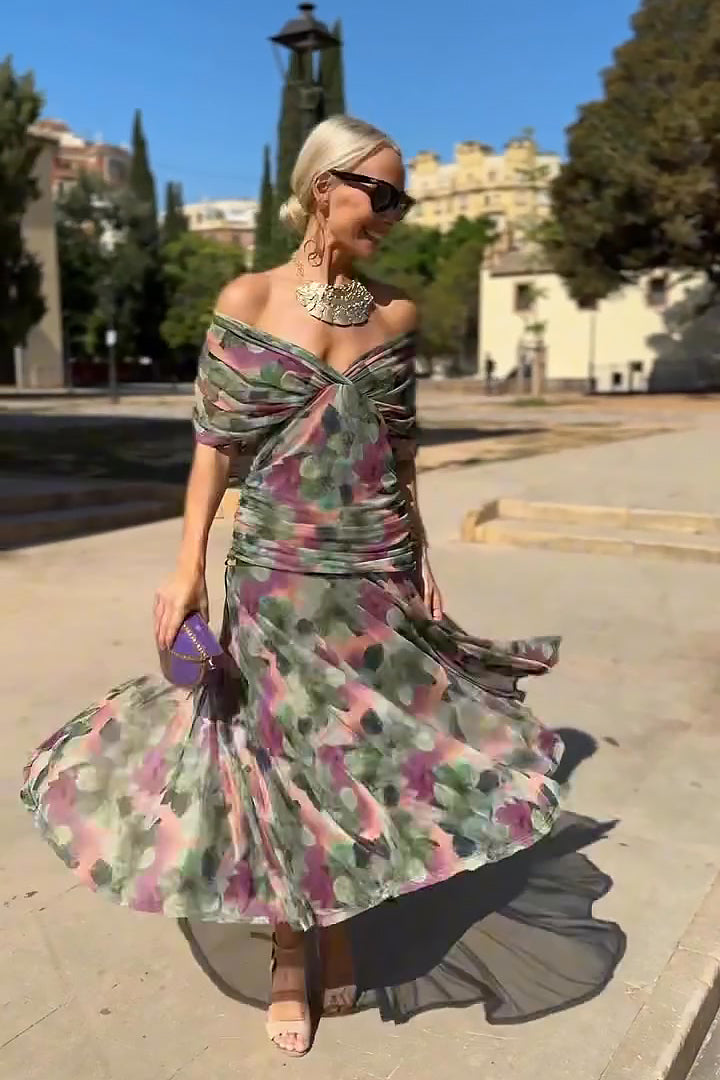Ella | Elegant V-neck Fantasy Party Maxi Dress