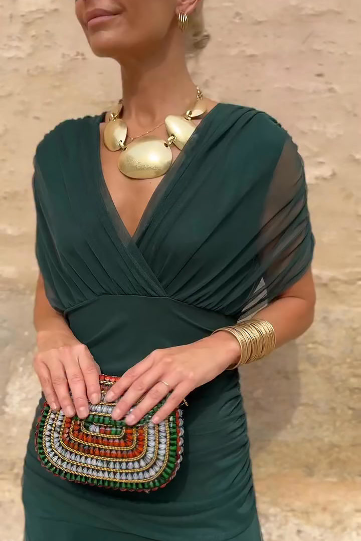 Ella | Elegant V-neck Fantasy Party Maxi Dress