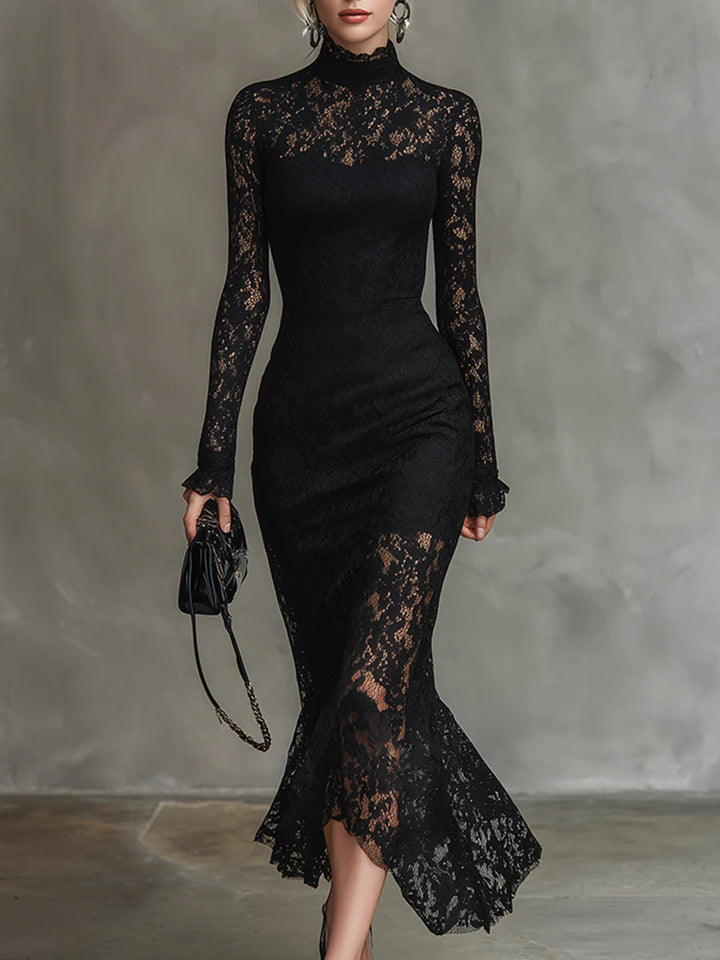 Madeleine | Elegant Lace Fishtail Maxi Dress