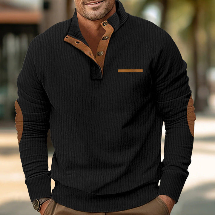 Ethan | Corduroy Stand-Up Collar Sweatshirt