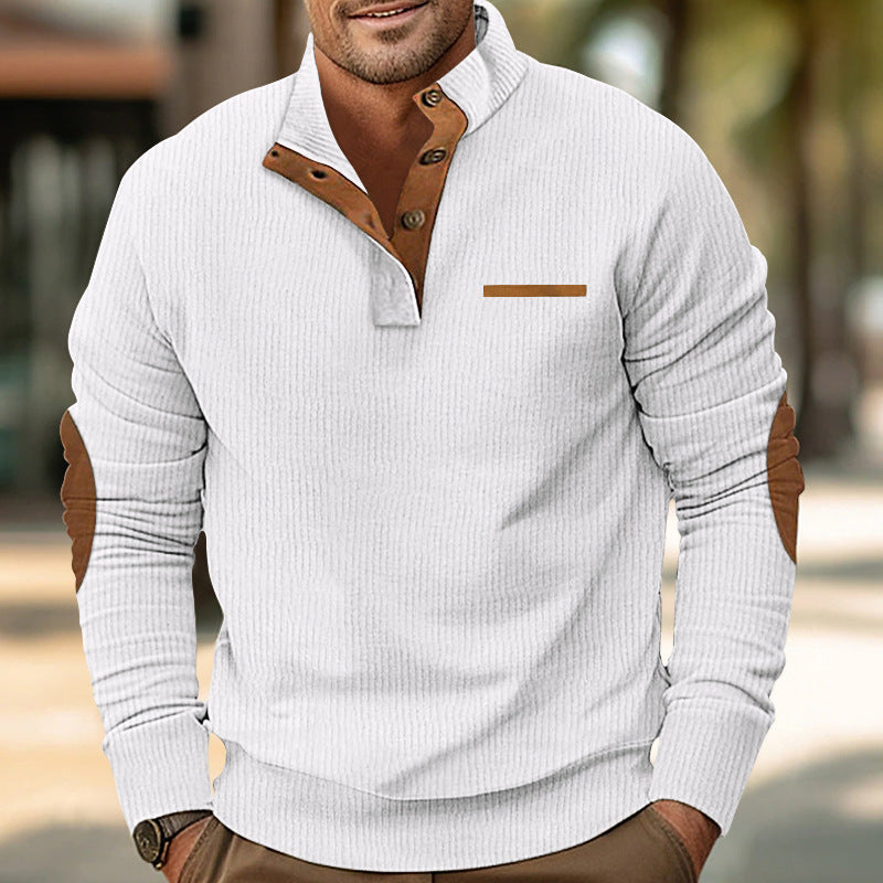 Ethan | Corduroy Stand-Up Collar Sweatshirt