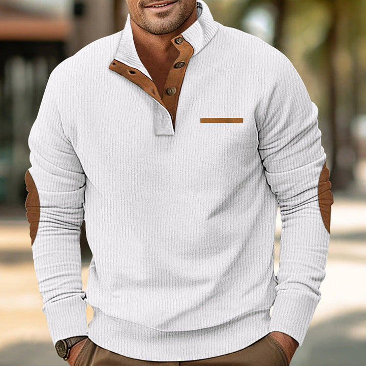 Ethan | Corduroy Stand-Up Collar Sweatshirt