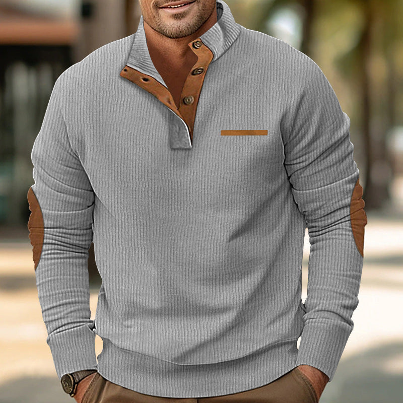 Ethan | Corduroy Stand-Up Collar Sweatshirt
