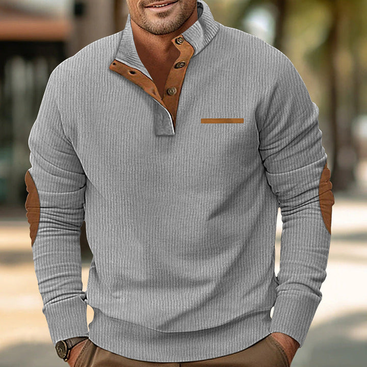 Ethan | Corduroy Stand-Up Collar Sweatshirt