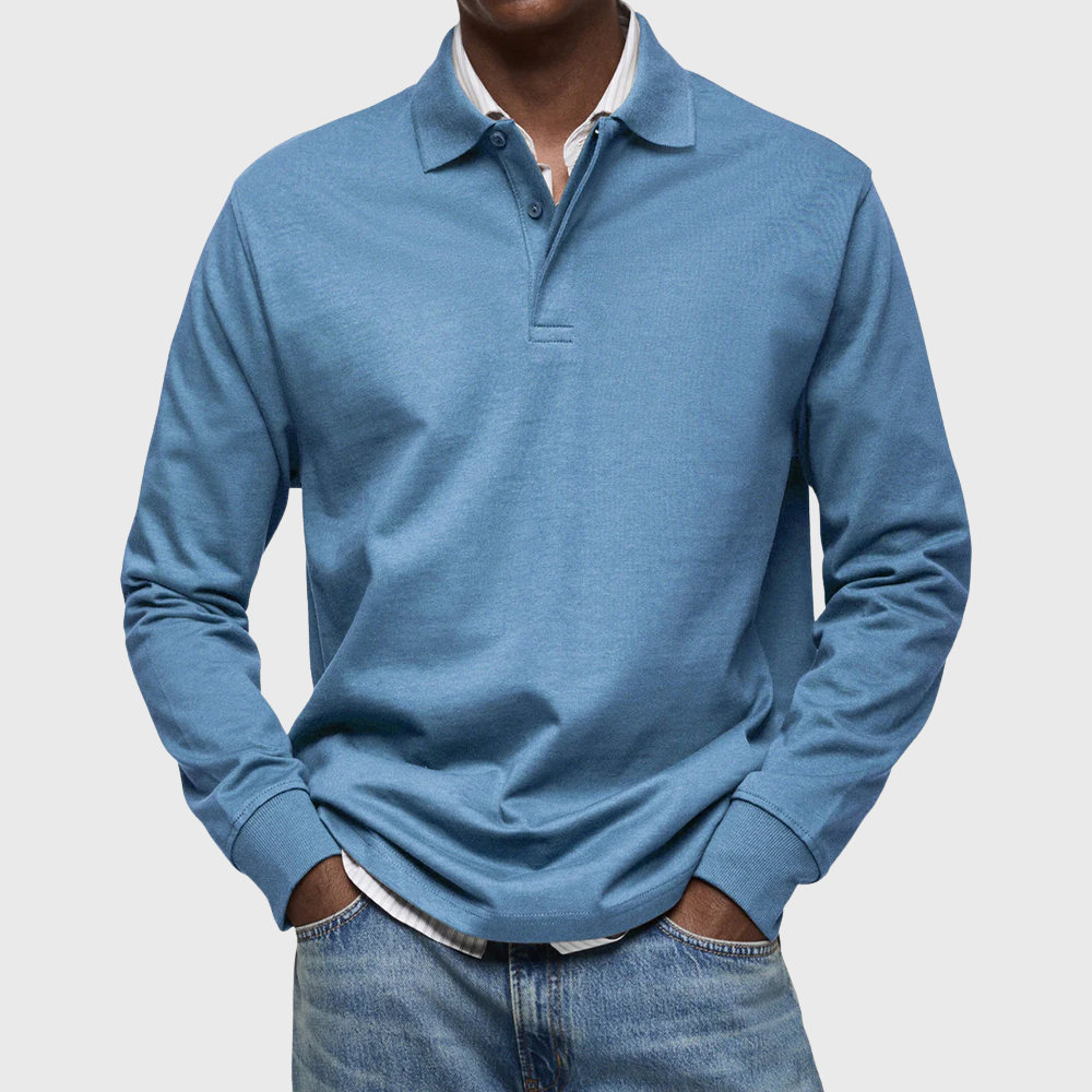 Benjamin | Luxe Long-Sleeved Polo Shirt