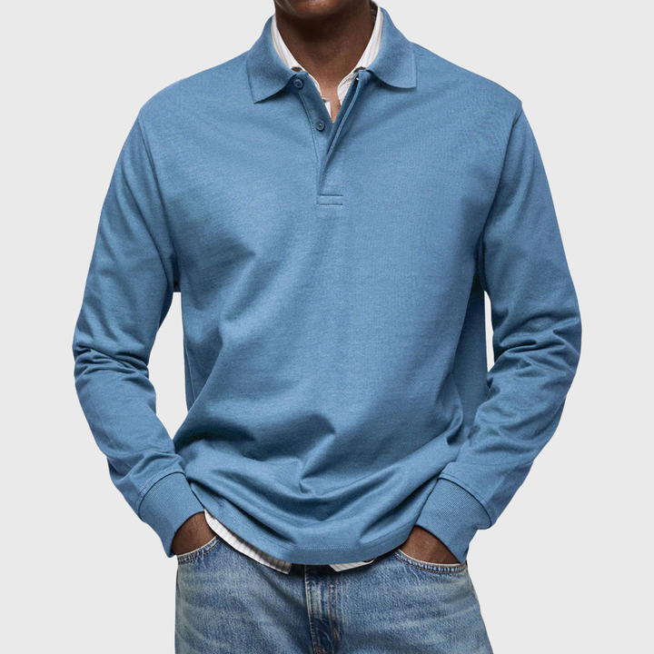Benjamin | Luxe Long-Sleeved Polo Shirt
