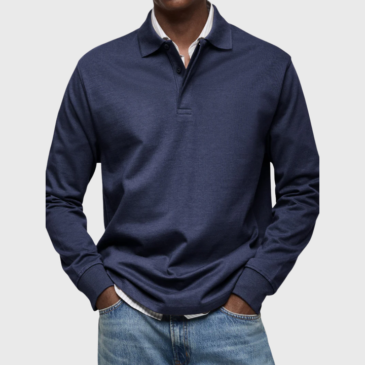 Benjamin | Luxe Long-Sleeved Polo Shirt