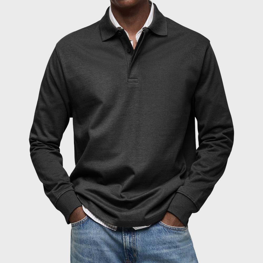 Benjamin | Luxe Long-Sleeved Polo Shirt