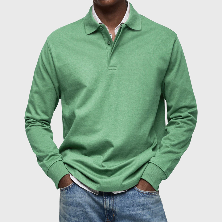 Benjamin | Luxe Long-Sleeved Polo Shirt