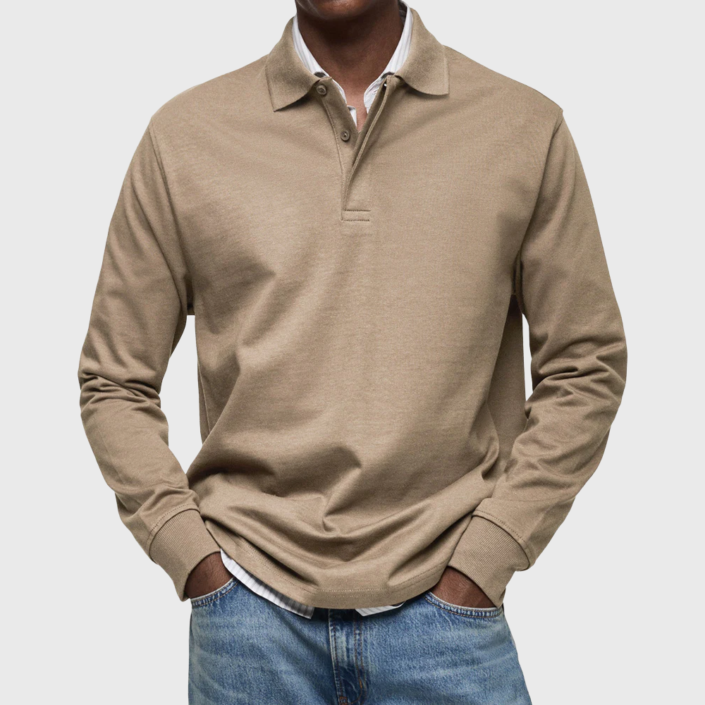 Benjamin | Luxe Long-Sleeved Polo Shirt