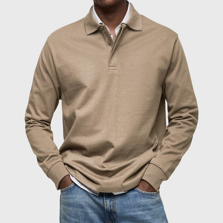 Benjamin | Luxe Long-Sleeved Polo Shirt