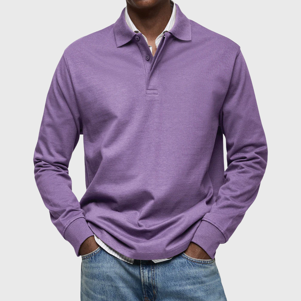 Benjamin | Luxe Long-Sleeved Polo Shirt