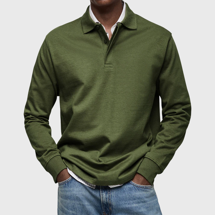 Benjamin | Luxe Long-Sleeved Polo Shirt
