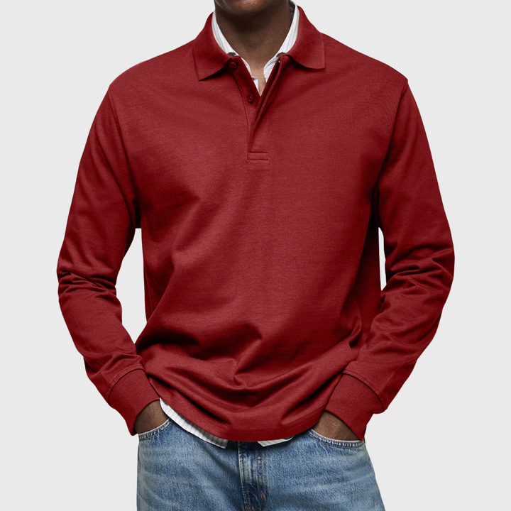 Benjamin | Luxe Long-Sleeved Polo Shirt