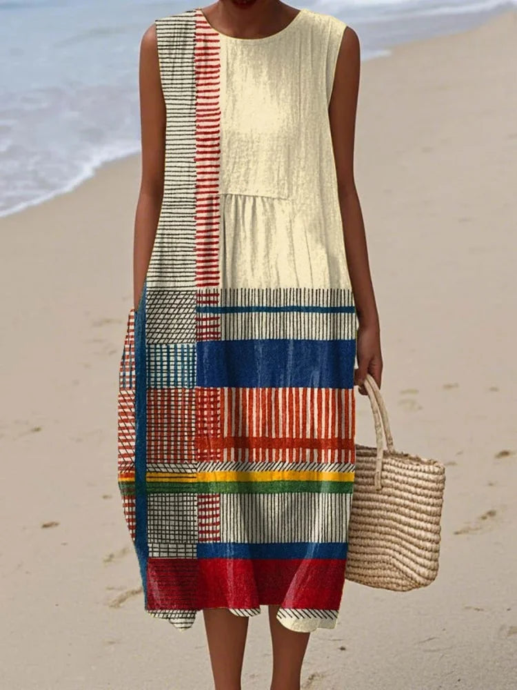 Maisie | Elegant Art Midi Dress
