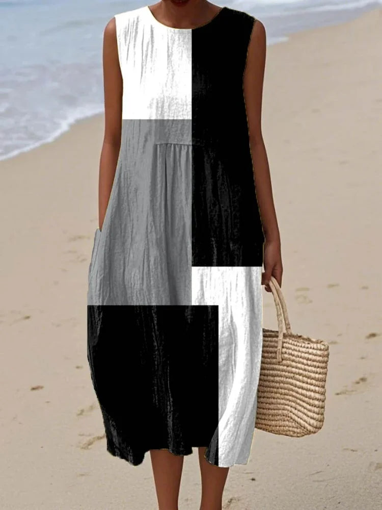Maisie | Elegant Art Midi Dress