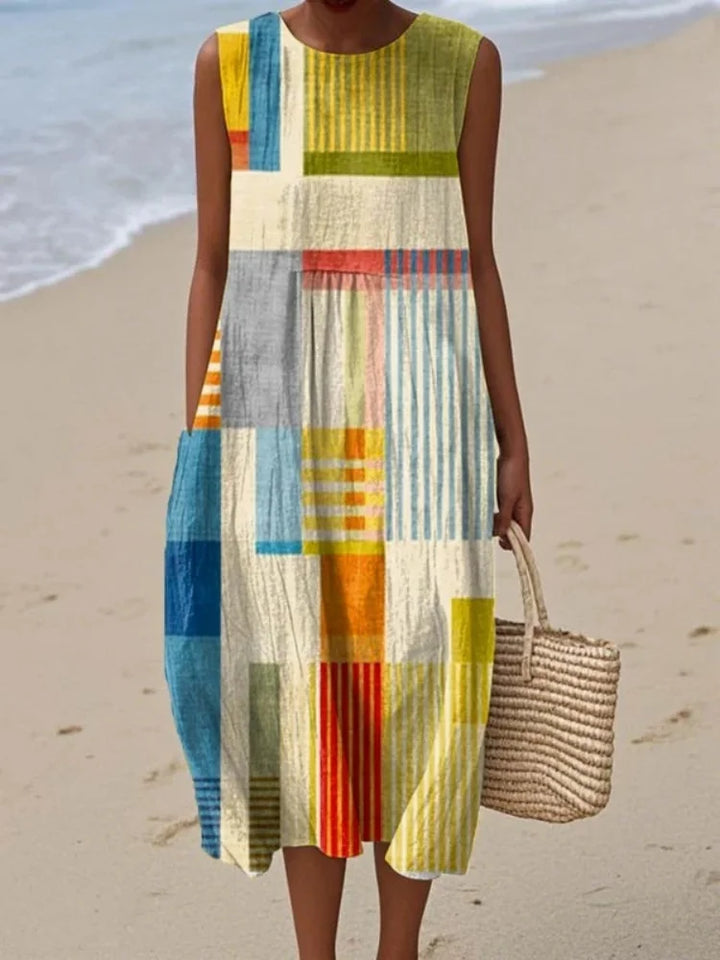 Maisie | Elegant Art Midi Dress