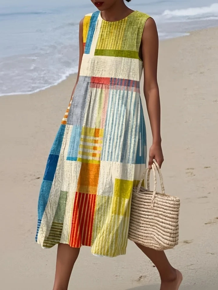Maisie | Elegant Art Midi Dress