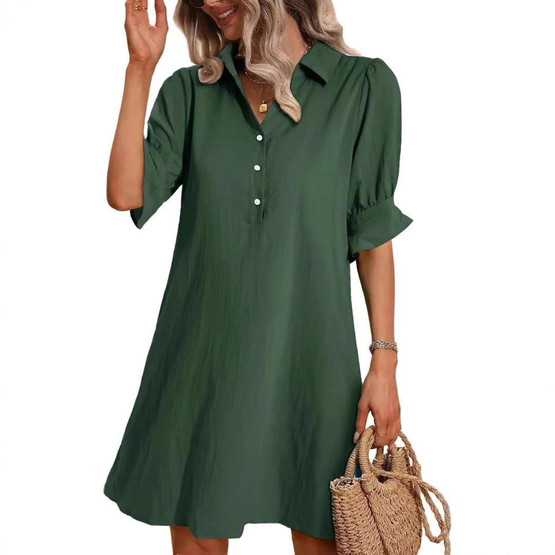 Franchesca | Casual Button Down Shirt Dress