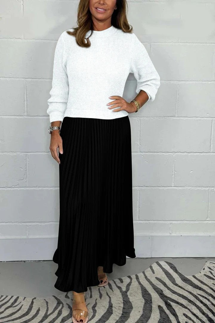 Eliza | Elegant Knit-Top Maxi Dress