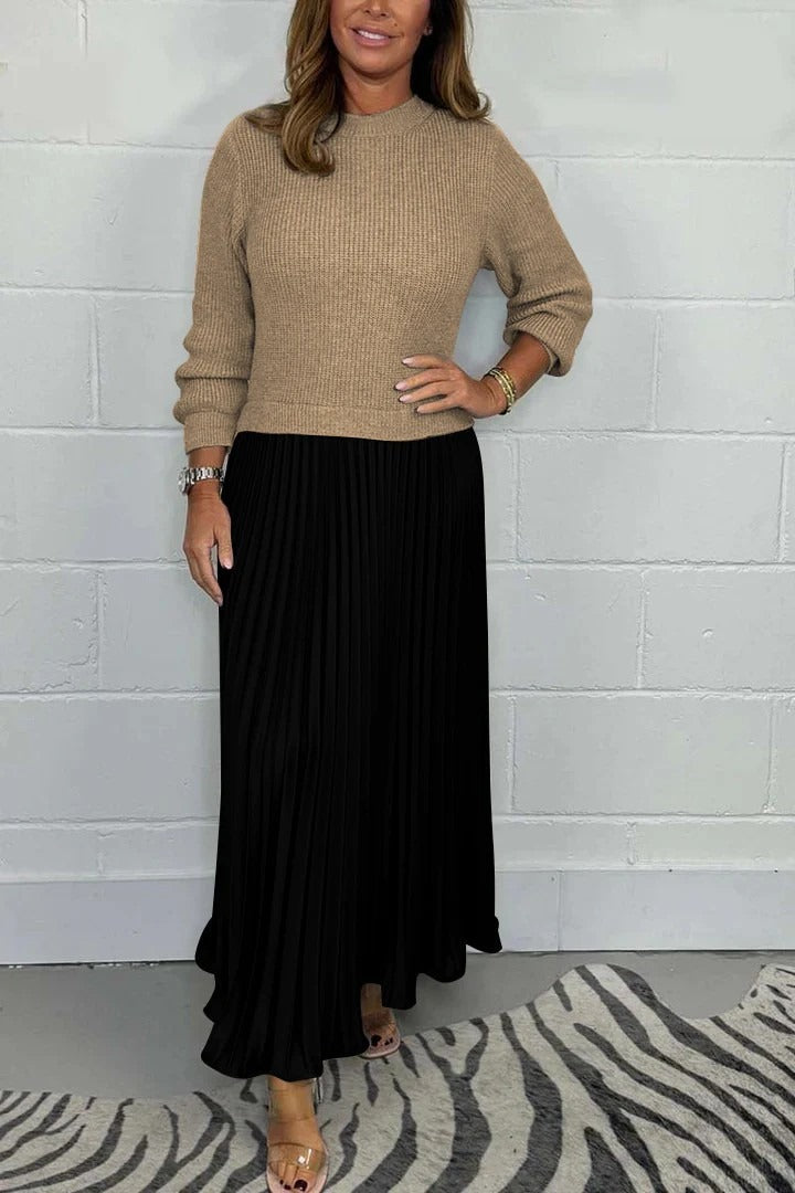 Eliza | Elegant Knit-Top Maxi Dress