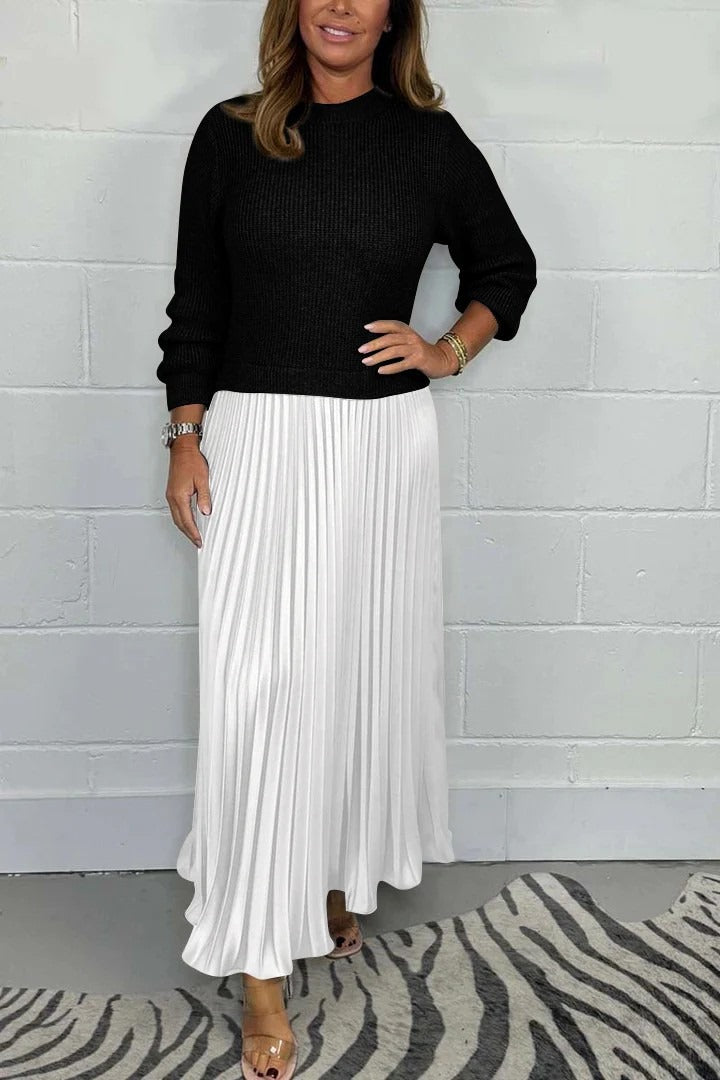 Eliza | Elegant Knit-Top Maxi Dress