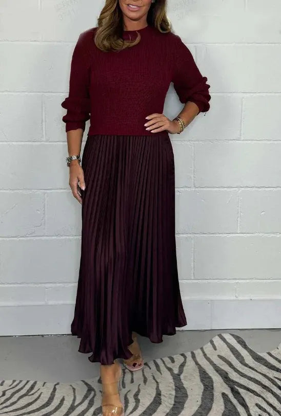 Eliza | Elegant Knit-Top Maxi Dress