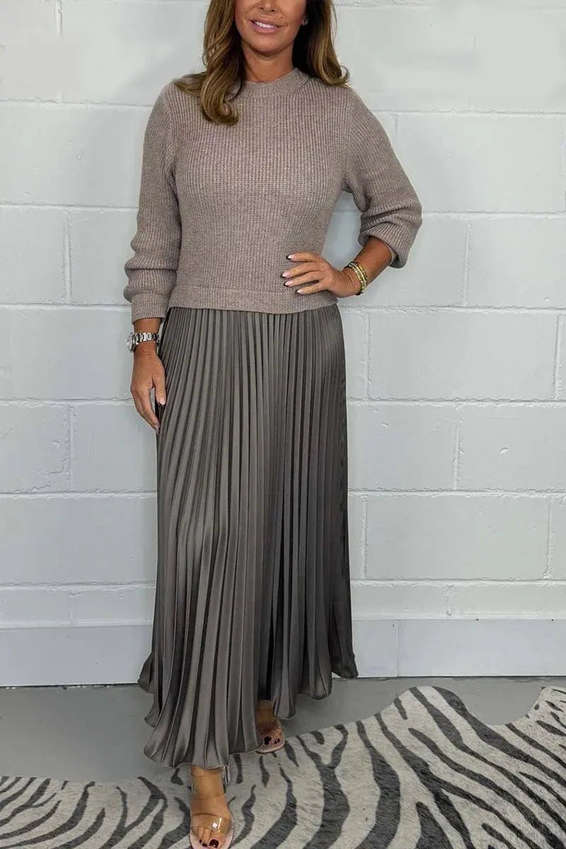 Eliza | Elegant Knit-Top Maxi Dress