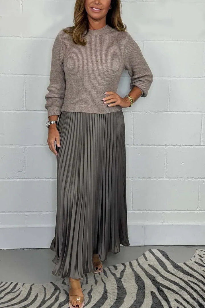 Eliza | Elegant Knit-Top Maxi Dress