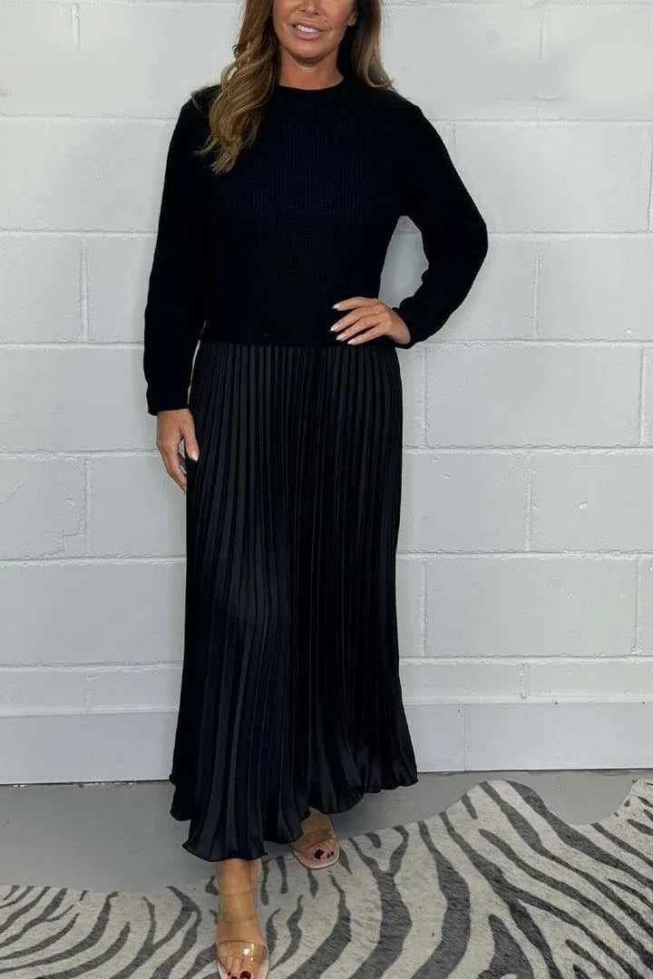 Eliza | Elegant Knit-Top Maxi Dress