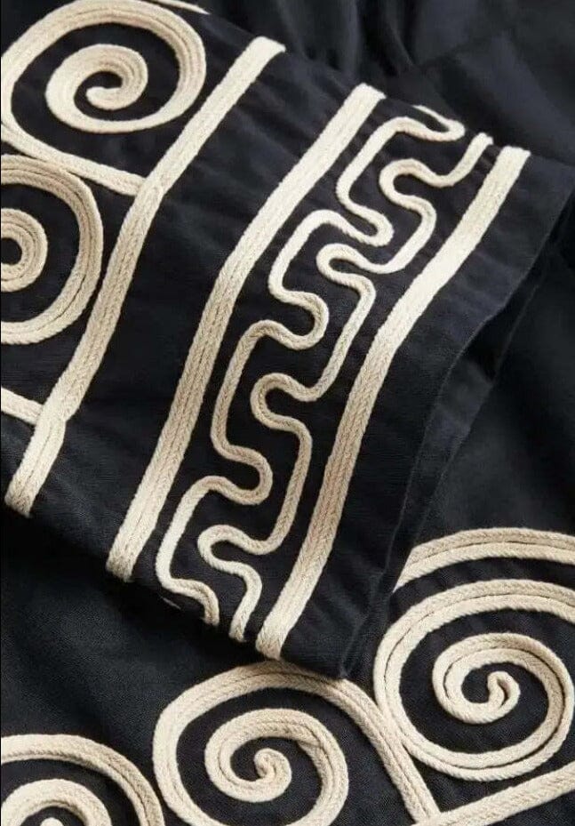 Yara | Elegant Embroidered Print Dress